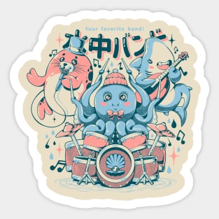 The Ocean Boys - Cute Geek Sea Animals Music Gift Sticker